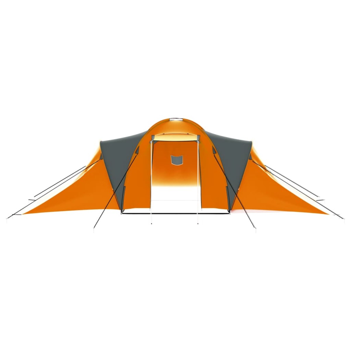 vidaXL Σκηνή Camping 9 Ατόμων Γκρι / Πορτοκαλί Υφασμάτινη