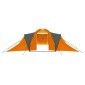 vidaXL Σκηνή Camping 9 Ατόμων Γκρι / Πορτοκαλί Υφασμάτινη