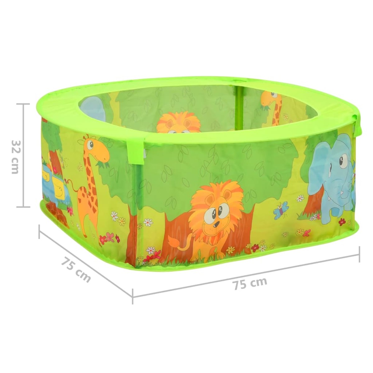 vidaXL Πισίνα με Μπάλες για Παιδιά 75 x 75 x 32 εκ. με 50 Μπάλες
