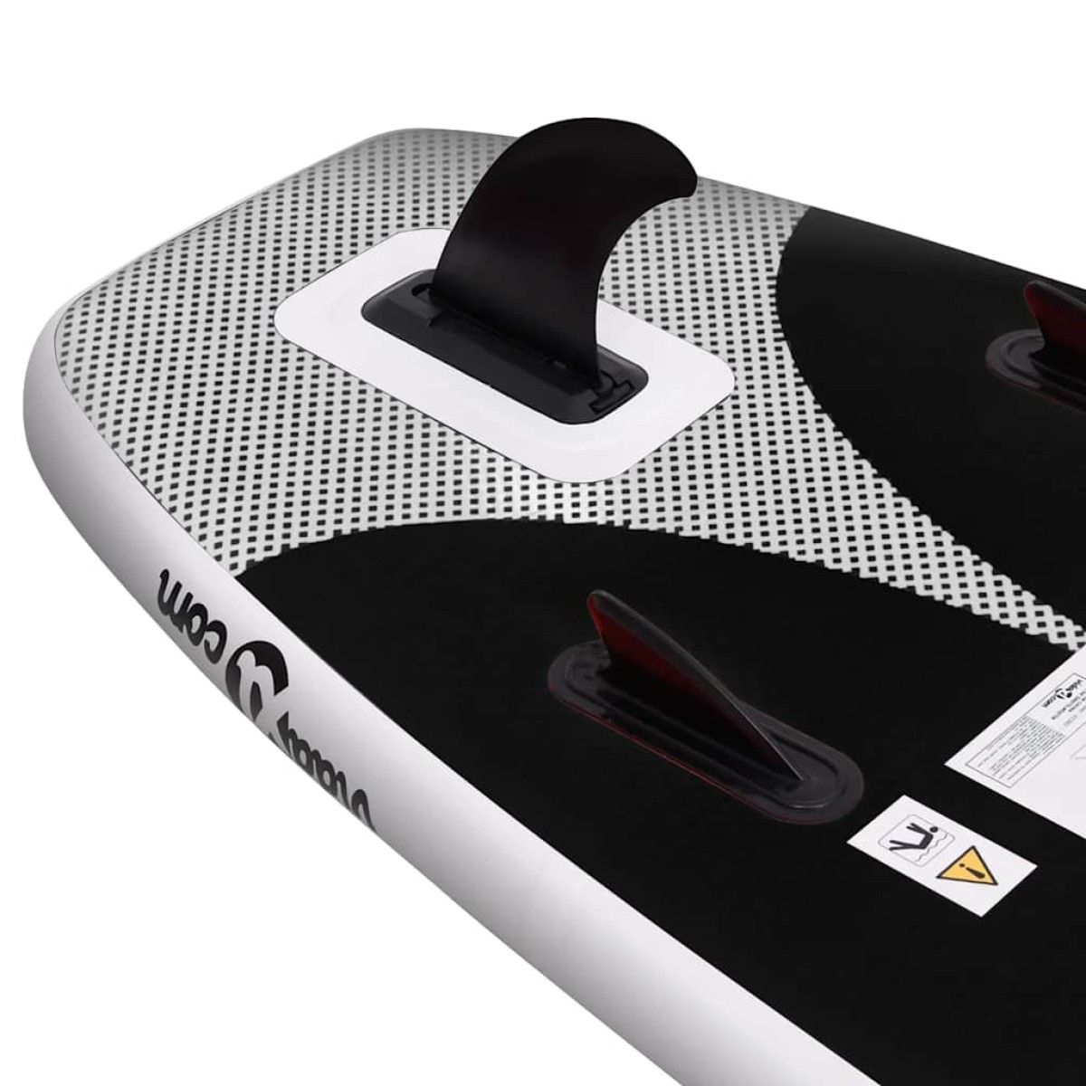 vidaXL Σανίδα SUP Φουσκωτή Σετ Μαύρη 330 x 76 x 10 εκ.