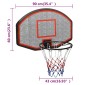 vidaXL Ταμπλό Μπασκέτας Μαύρο 190x60x2 εκ. από Πολυαιθυλένιο