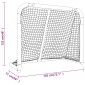 vidaXL Τέρμα Χόκεϊ Κόκκινο και Λευκό 183 x 71 x 122 εκ. από Πολυεστέρα