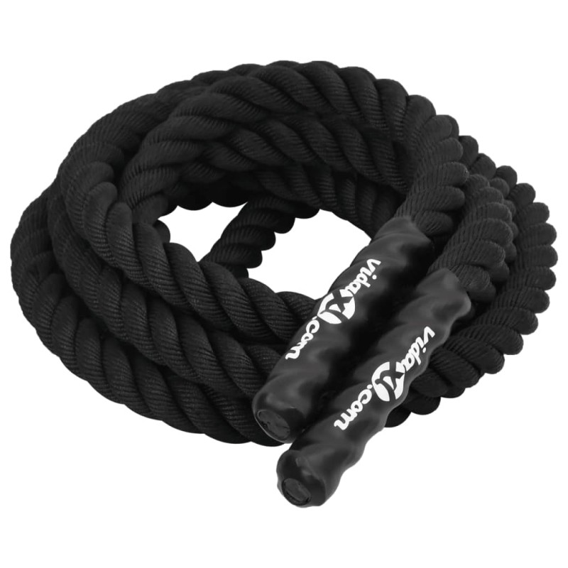vidaXL Σχοινί Μάχης Μαύρο 6 μ. 4,5 κιλά Πολυεστέρας