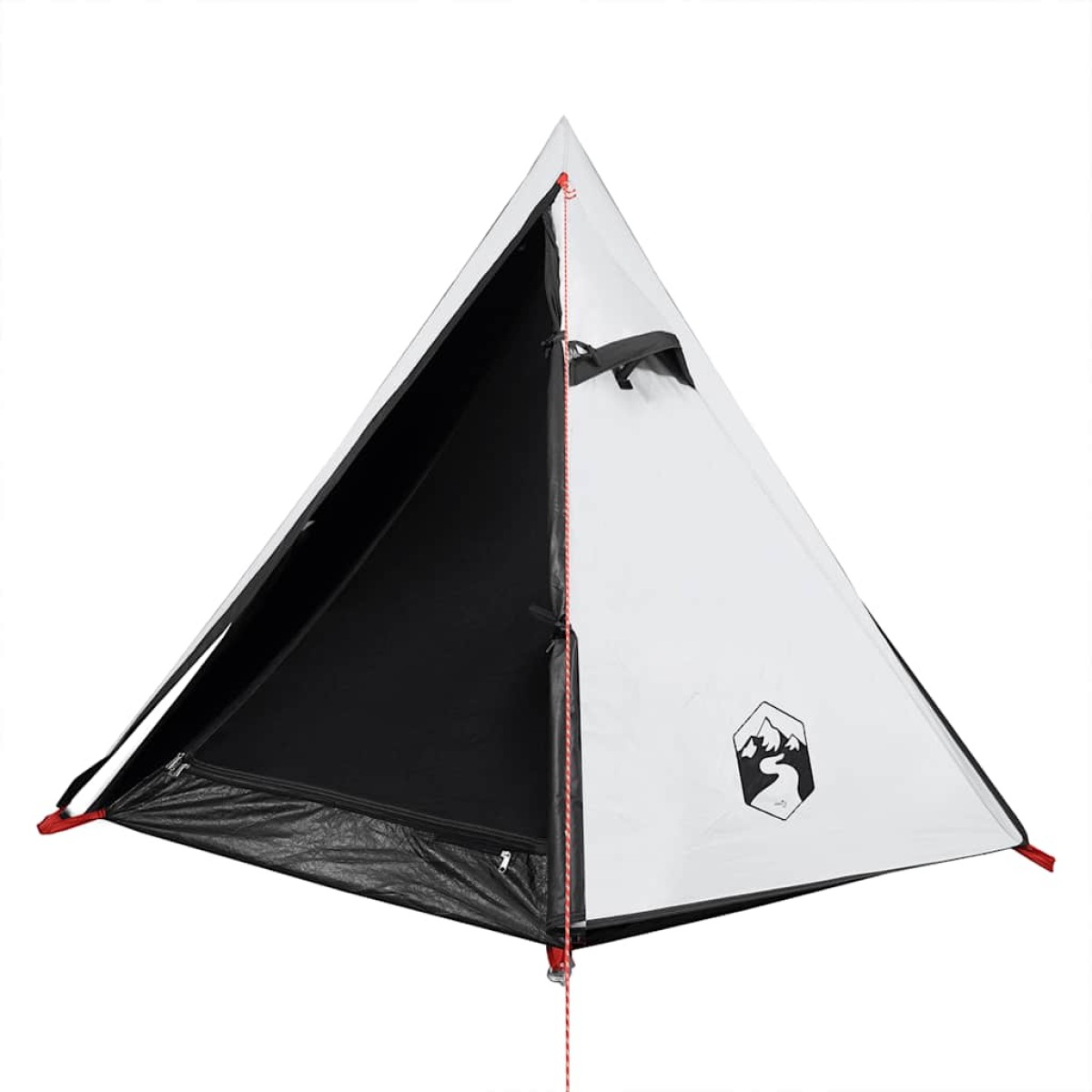 vidaXL Σκηνή Κάμπινγκ 2 Ατόμων Λευκή 267x154x117 εκ. από Ταφτά 185T
