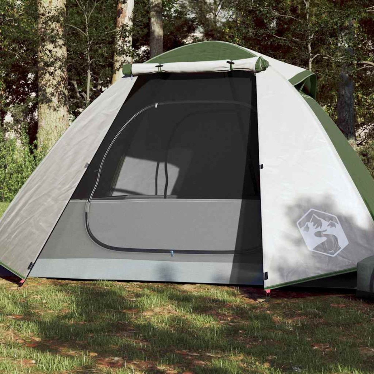 vidaXL Σκηνή Κάμπινγκ 2 Ατόμων Πράσινη 224x248x118 εκ. από Ταφτά 185T