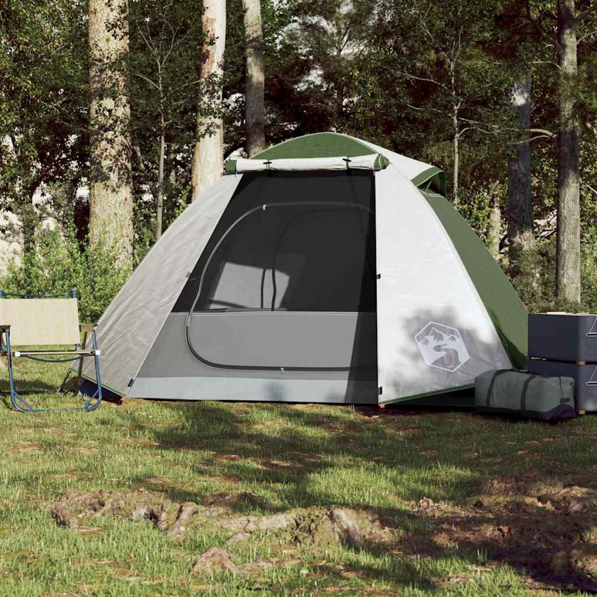 vidaXL Σκηνή Κάμπινγκ 2 Ατόμων Πράσινη 224x248x118 εκ. από Ταφτά 185T
