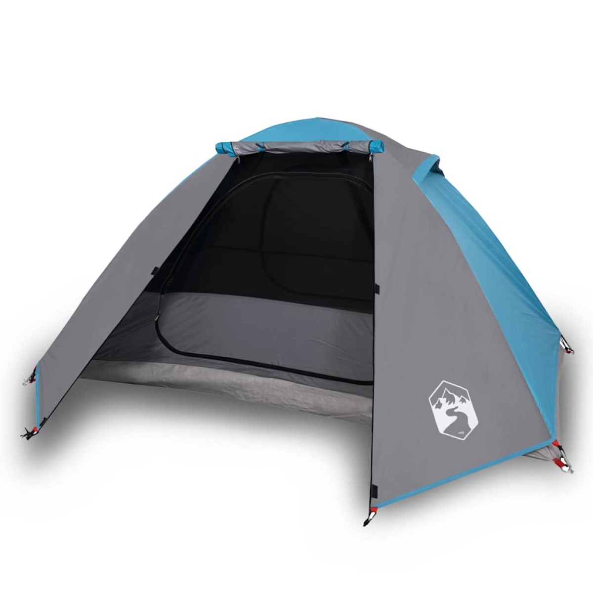 vidaXL Σκηνή Κάμπινγκ 2 Ατόμων Μπλε 224x248x118 εκ. από Ταφτά 185T