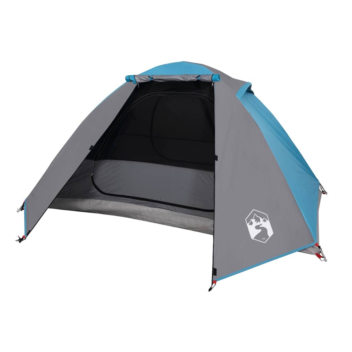 vidaXL Σκηνή Κάμπινγκ 2 Ατόμων Μπλε 224x248x118 εκ. από Ταφτά 185T