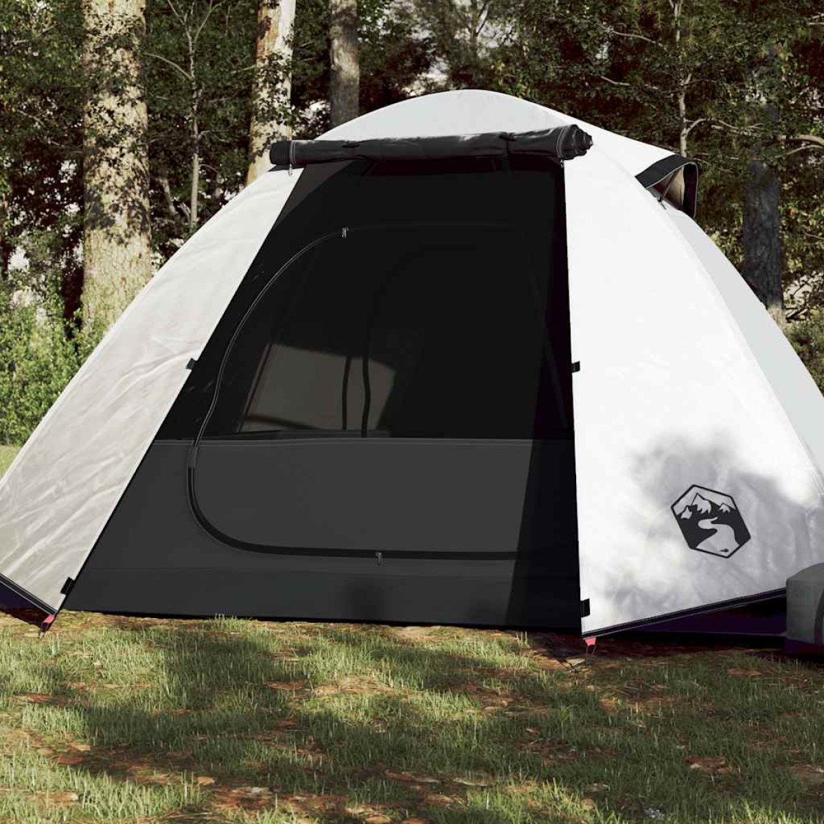 vidaXL Σκηνή Κάμπινγκ 2 Ατόμων Λευκή 224x248x118 εκ. από Ταφτά 185T
