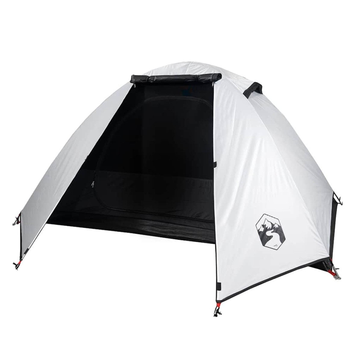 vidaXL Σκηνή Κάμπινγκ 2 Ατόμων Λευκή 224x248x118 εκ. από Ταφτά 185T