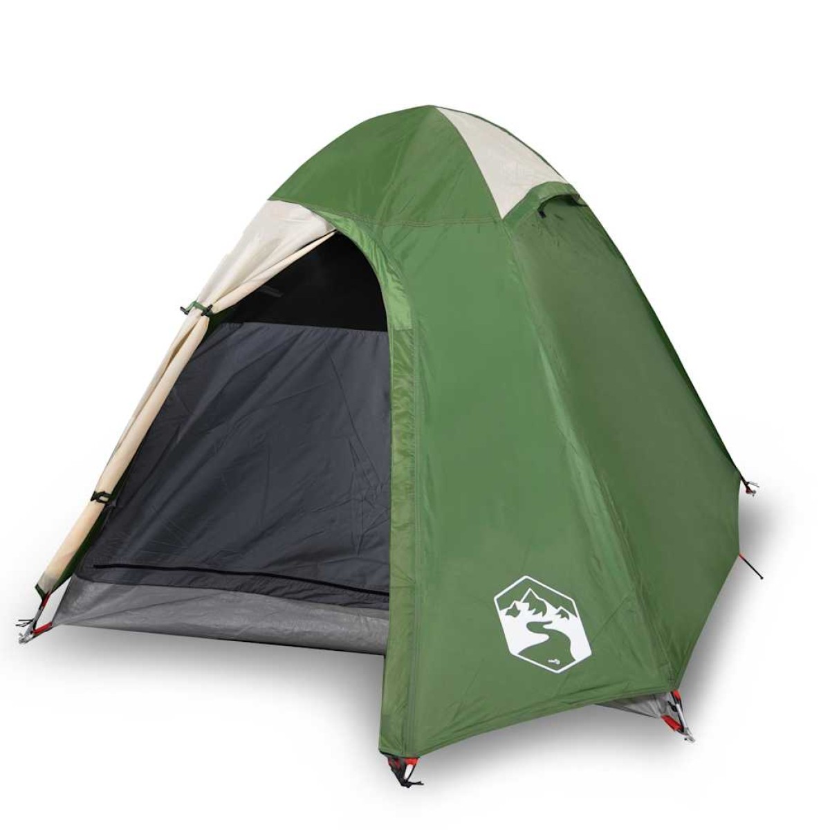 vidaXL Σκηνή Κάμπινγκ 2 Ατόμων Πράσινη 254x135x112 εκ. από Ταφτά 185T