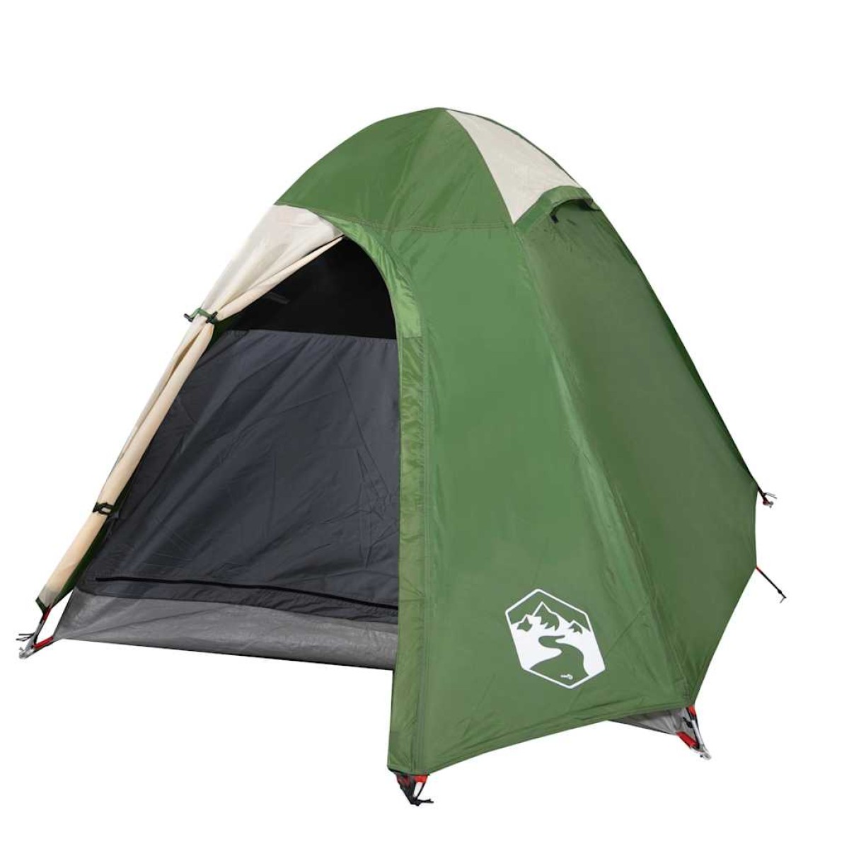 vidaXL Σκηνή Κάμπινγκ 2 Ατόμων Πράσινη 254x135x112 εκ. από Ταφτά 185T