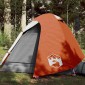 vidaXL Σκηνή Κάμπινγκ 2 Ατ. Γκρι/Πορτοκαλί 254x135x112 εκ. Ταφτάς 185T