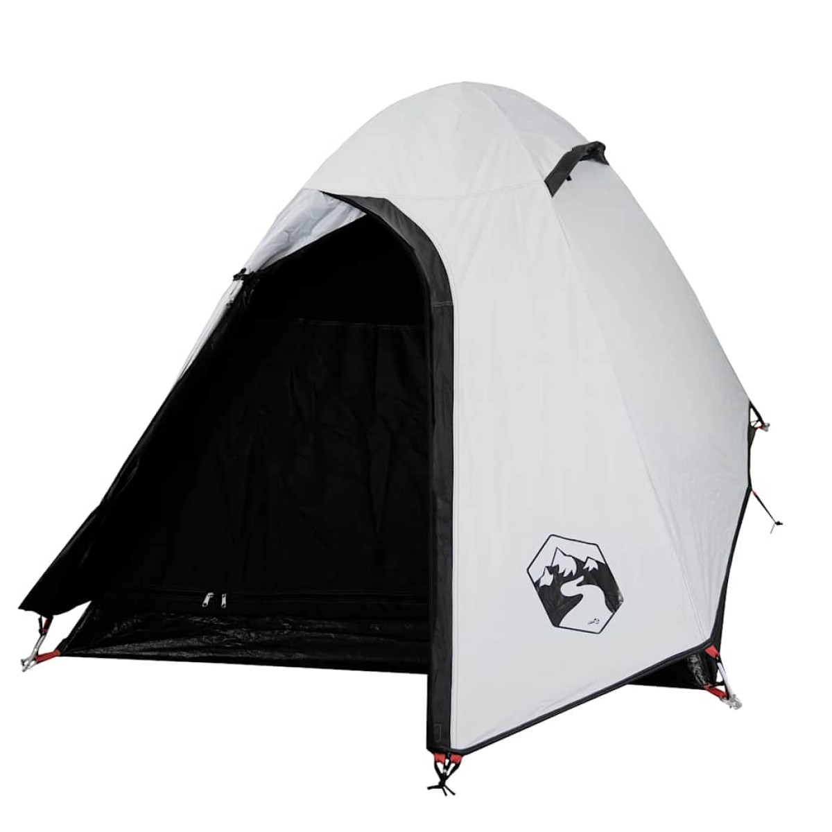 vidaXL Σκηνή Κάμπινγκ 2 Ατόμων Λευκή 254x135x112 εκ. από Ταφτά 185T