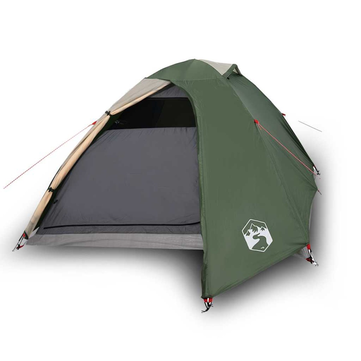 vidaXL Σκηνή Κάμπινγκ 2 Ατόμων Πράσινη 264x210x125 εκ. από Ταφτά 185T