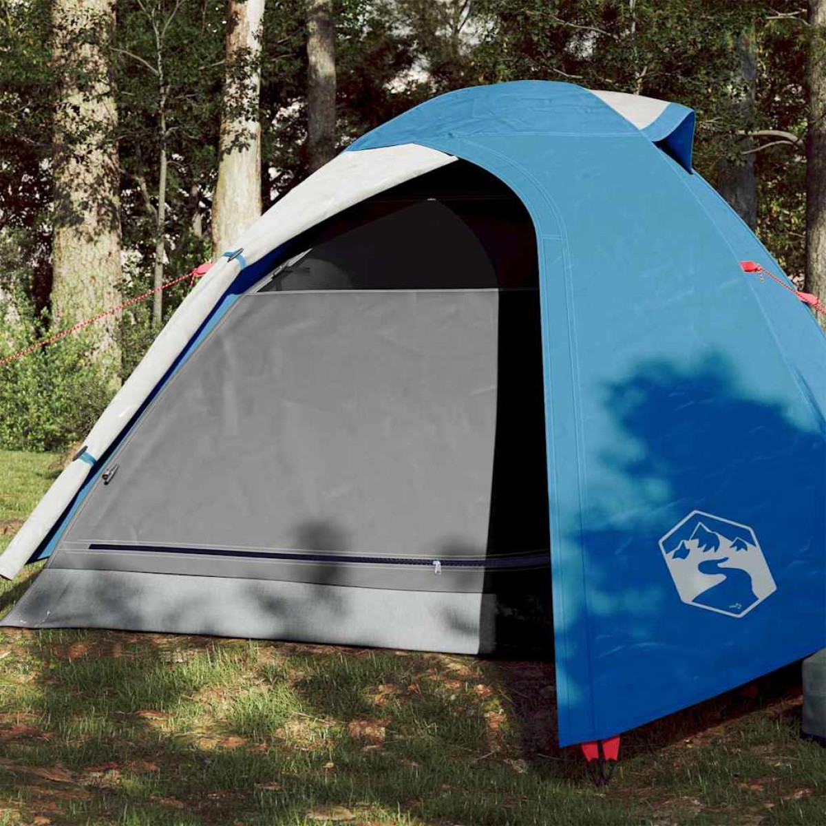 vidaXL Σκηνή Κάμπινγκ 2 Ατόμων Μπλε 264x210x125 εκ. από Ταφτά 185T