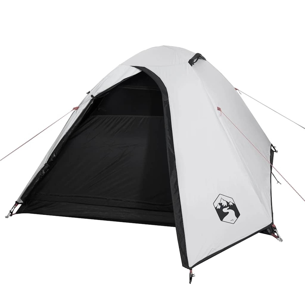 vidaXL Σκηνή Κάμπινγκ 2 Ατόμων Λευκή 264x210x125 εκ. από Ταφτά 185T