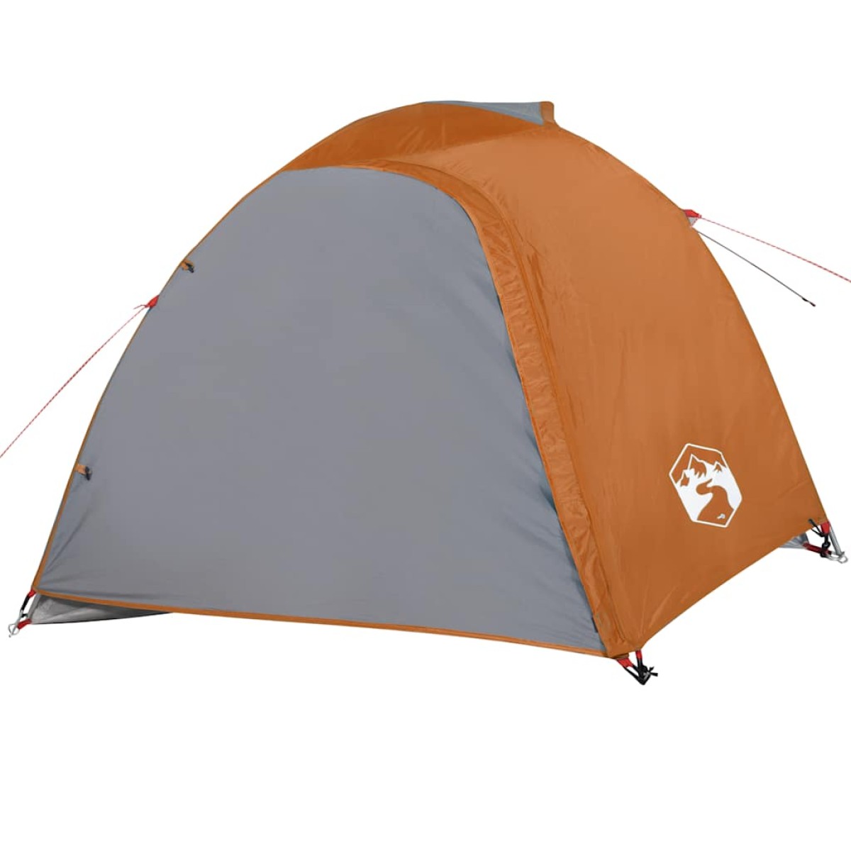 vidaXL Σκηνή Κάμπινγκ 4 Ατ. Γκρι/Πορτοκαλί 267x272x145 εκ. Ταφτάς 185T