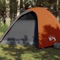 vidaXL Σκηνή Κάμπινγκ 4 Ατ. Γκρι/Πορτοκαλί 267x272x145 εκ. Ταφτάς 185T