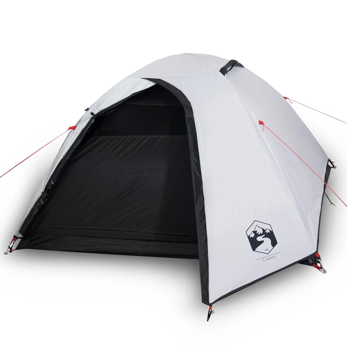 vidaXL Σκηνή Κάμπινγκ 4 Ατόμων Λευκή 267x272x145 εκ. από Ταφτά 185T