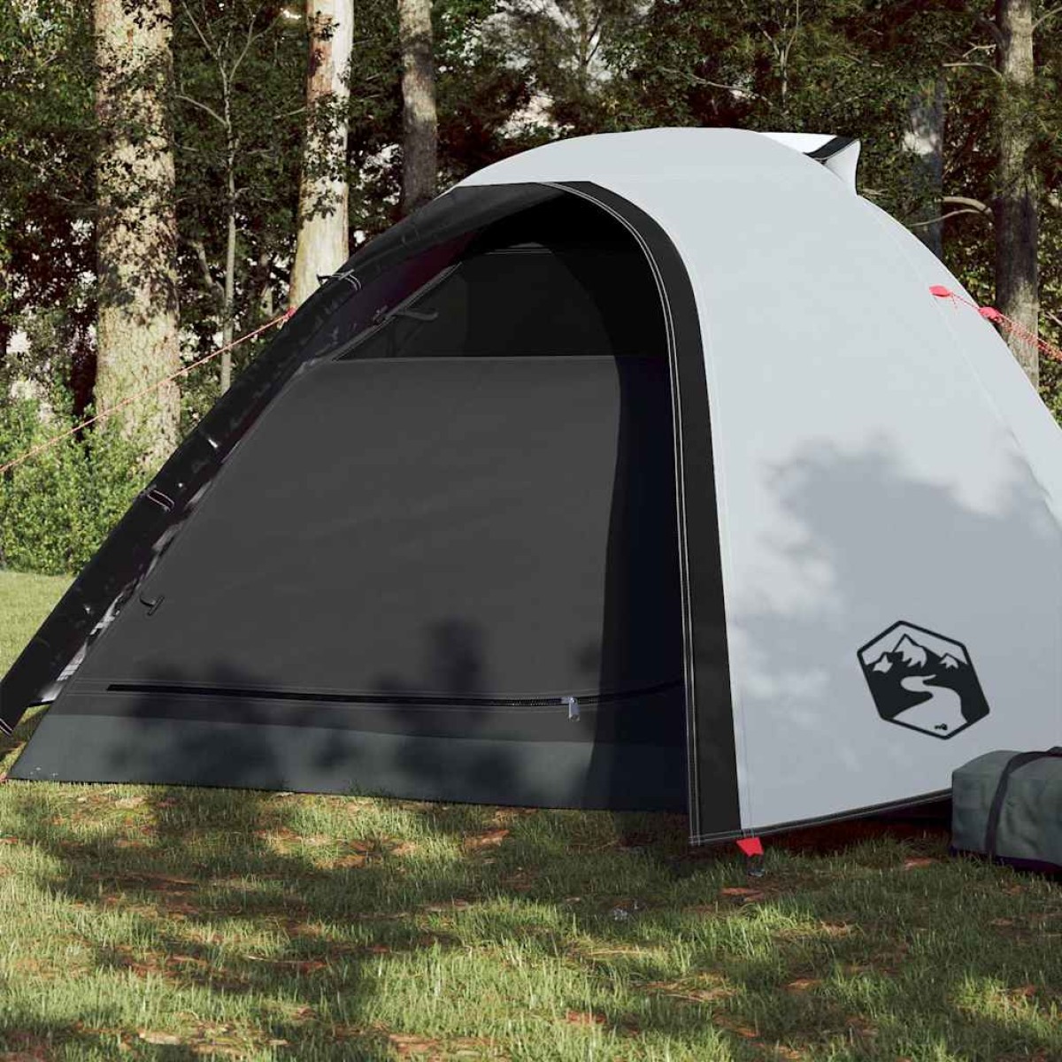 vidaXL Σκηνή Κάμπινγκ 4 Ατόμων Λευκή 267x272x145 εκ. από Ταφτά 185T