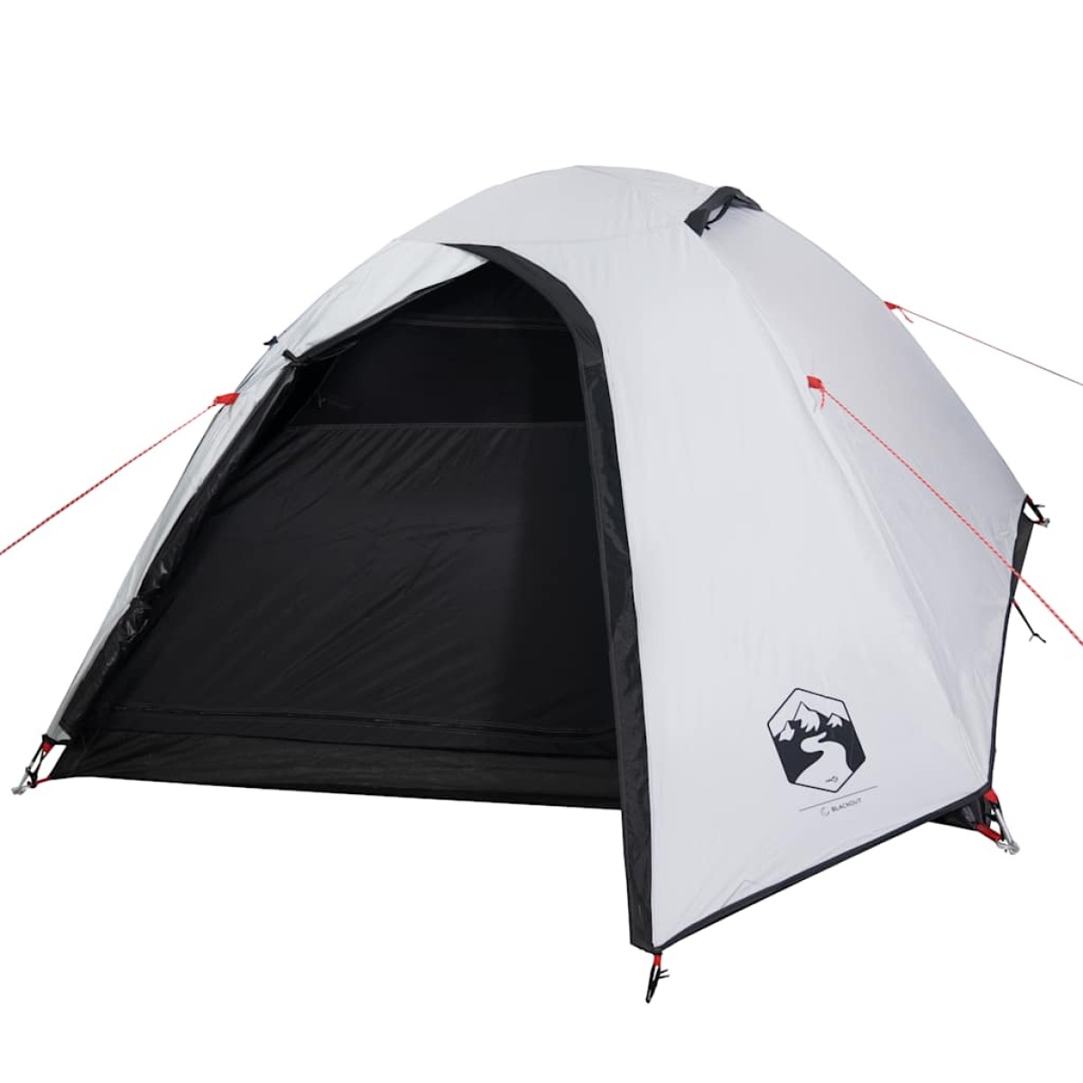 vidaXL Σκηνή Κάμπινγκ 4 Ατόμων Λευκή 267x272x145 εκ. από Ταφτά 185T