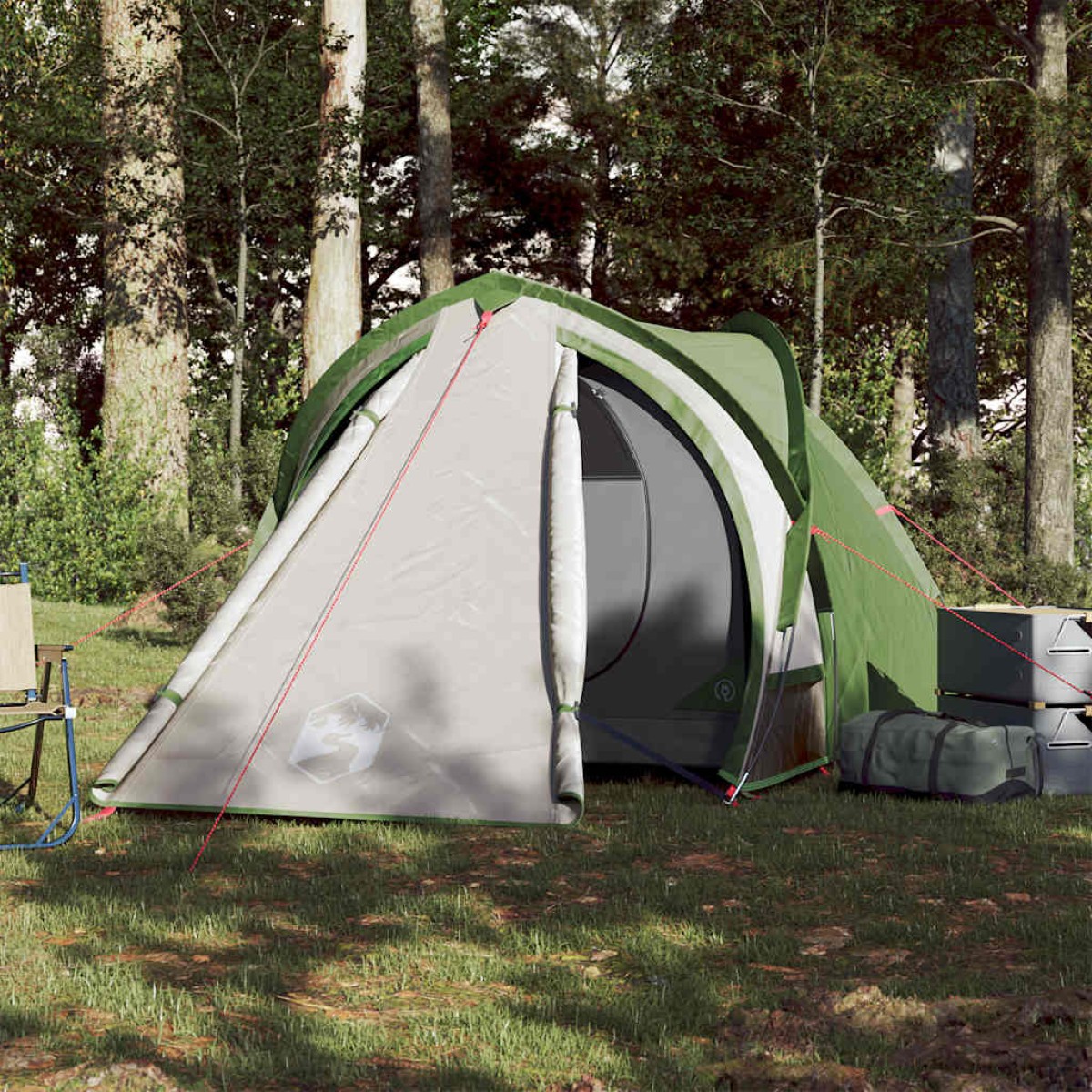 vidaXL Σκηνή Κάμπινγκ 2 Ατόμων Πράσινη 320x140x120 εκ. από Ταφτά 185T