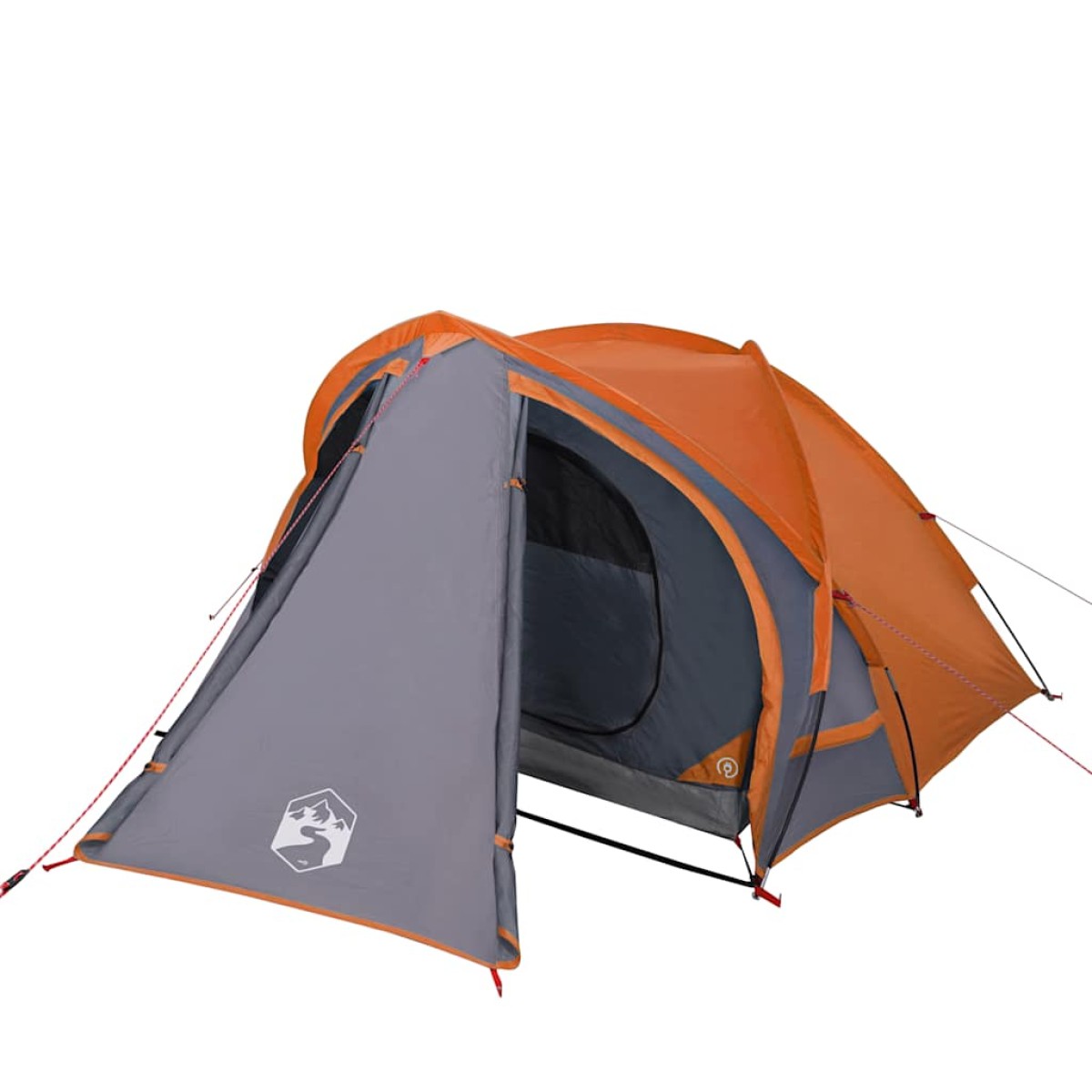 vidaXL Σκηνή Κάμπινγκ 2 Ατ. Γκρι/Πορτοκαλί 320x140x120 εκ. Ταφτάς 185T