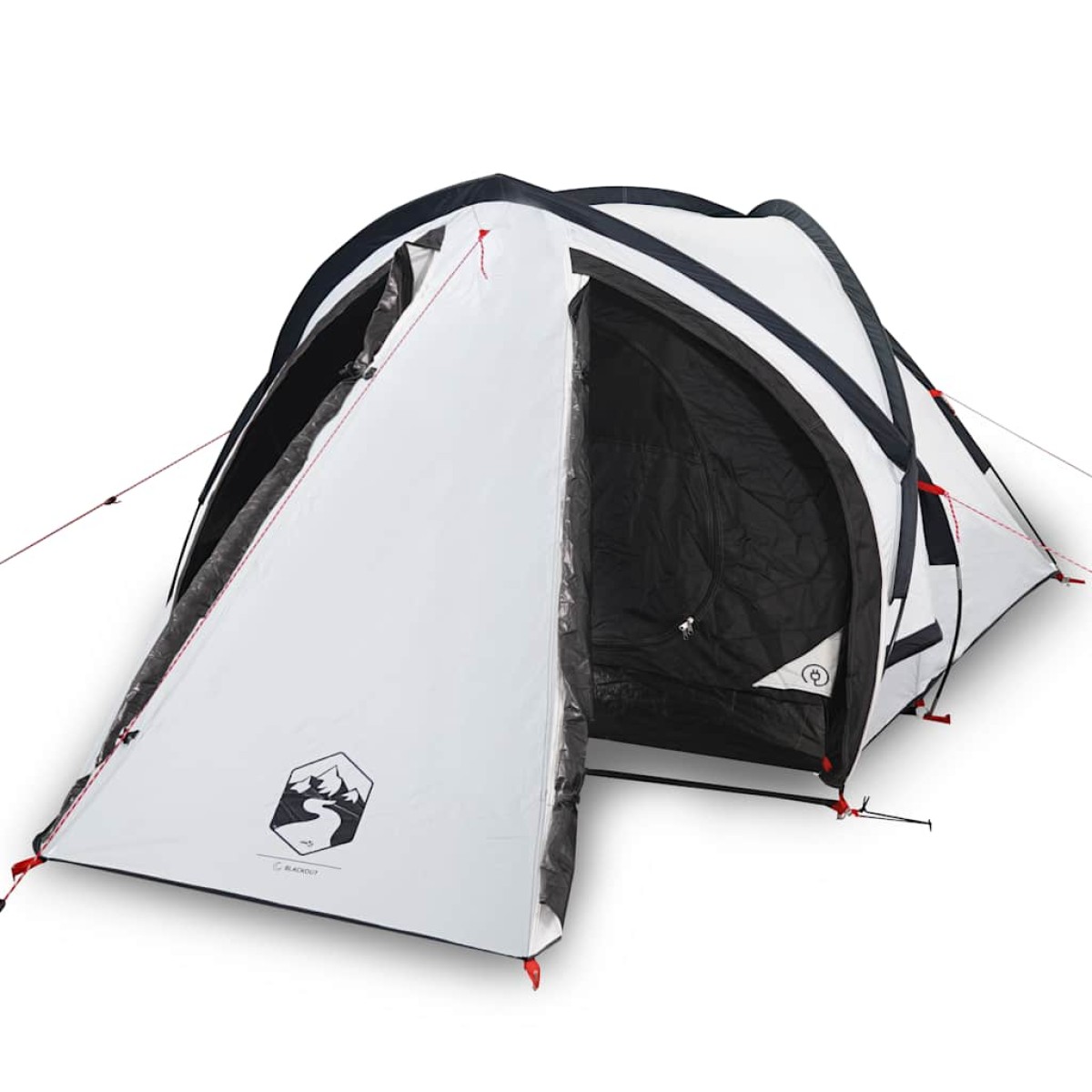 vidaXL Σκηνή Κάμπινγκ 2 Ατόμων Λευκή 320x140x120 εκ. από Ταφτά 185T