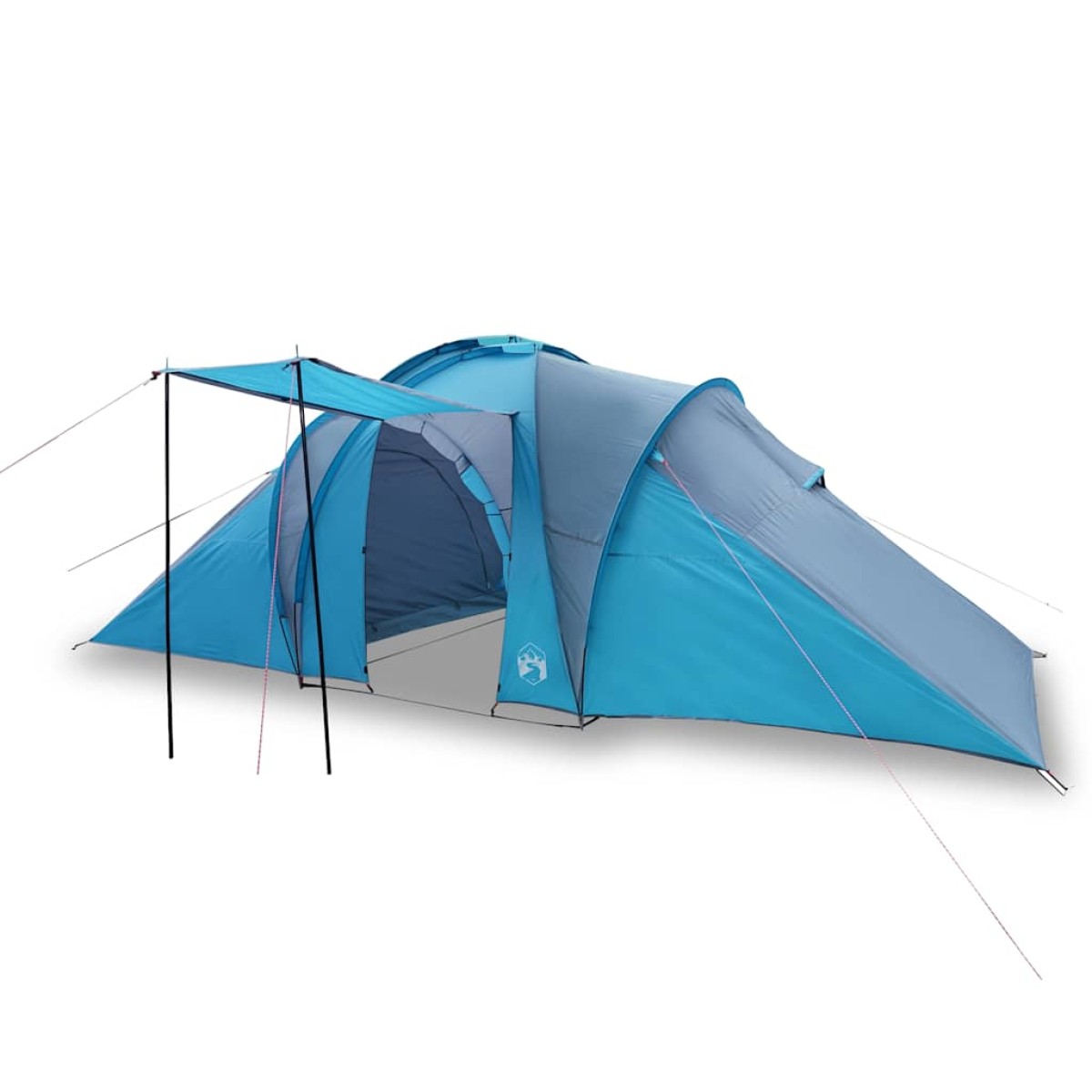 vidaXL Σκηνή Κάμπινγκ 6 Ατόμων Μπλε 576x238x193 εκ. από Ταφτά 185T