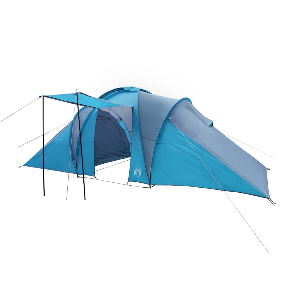vidaXL Σκηνή Κάμπινγκ 6 Ατόμων Μπλε 576x238x193 εκ. από Ταφτά 185T