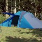 vidaXL Σκηνή Κάμπινγκ 6 Ατόμων Μπλε 576x238x193 εκ. από Ταφτά 185T