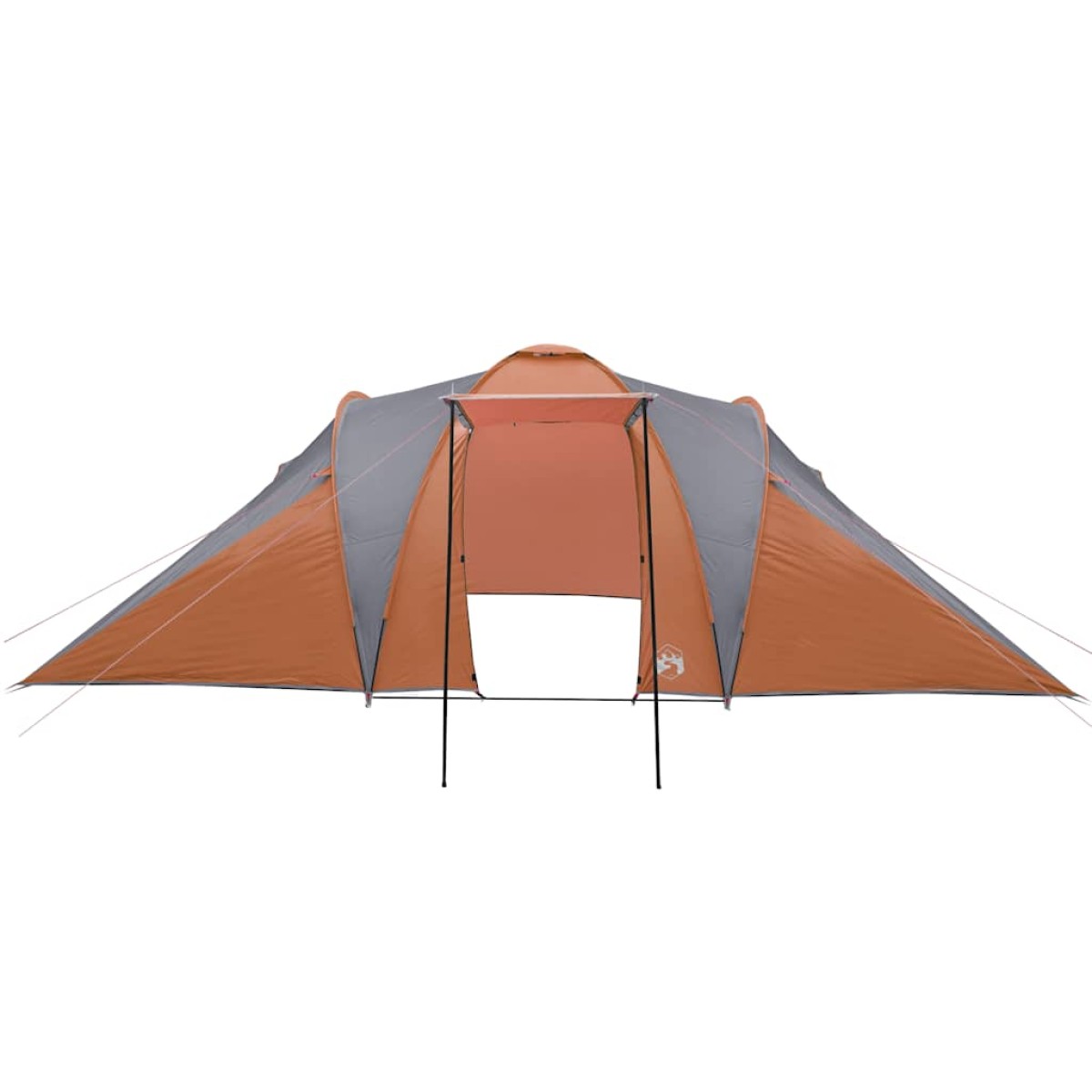 vidaXL Σκηνή Κάμπινγκ 6 Ατ. Γκρι/Πορτοκαλί 576x238x193 εκ. Ταφτάς 185T