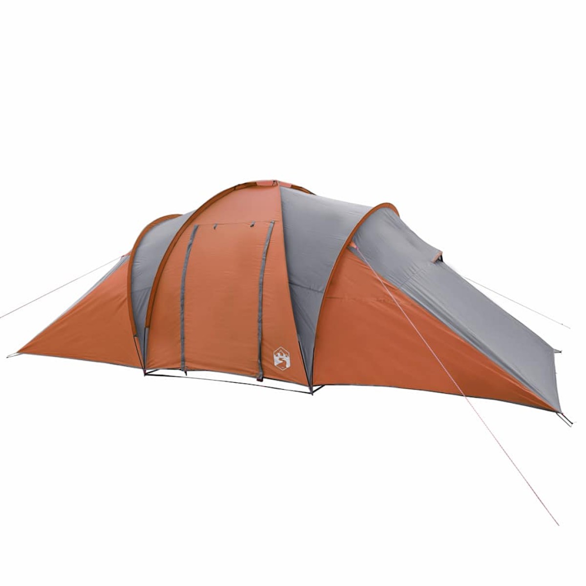 vidaXL Σκηνή Κάμπινγκ 6 Ατ. Γκρι/Πορτοκαλί 576x238x193 εκ. Ταφτάς 185T