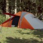 vidaXL Σκηνή Κάμπινγκ 6 Ατ. Γκρι/Πορτοκαλί 576x238x193 εκ. Ταφτάς 185T