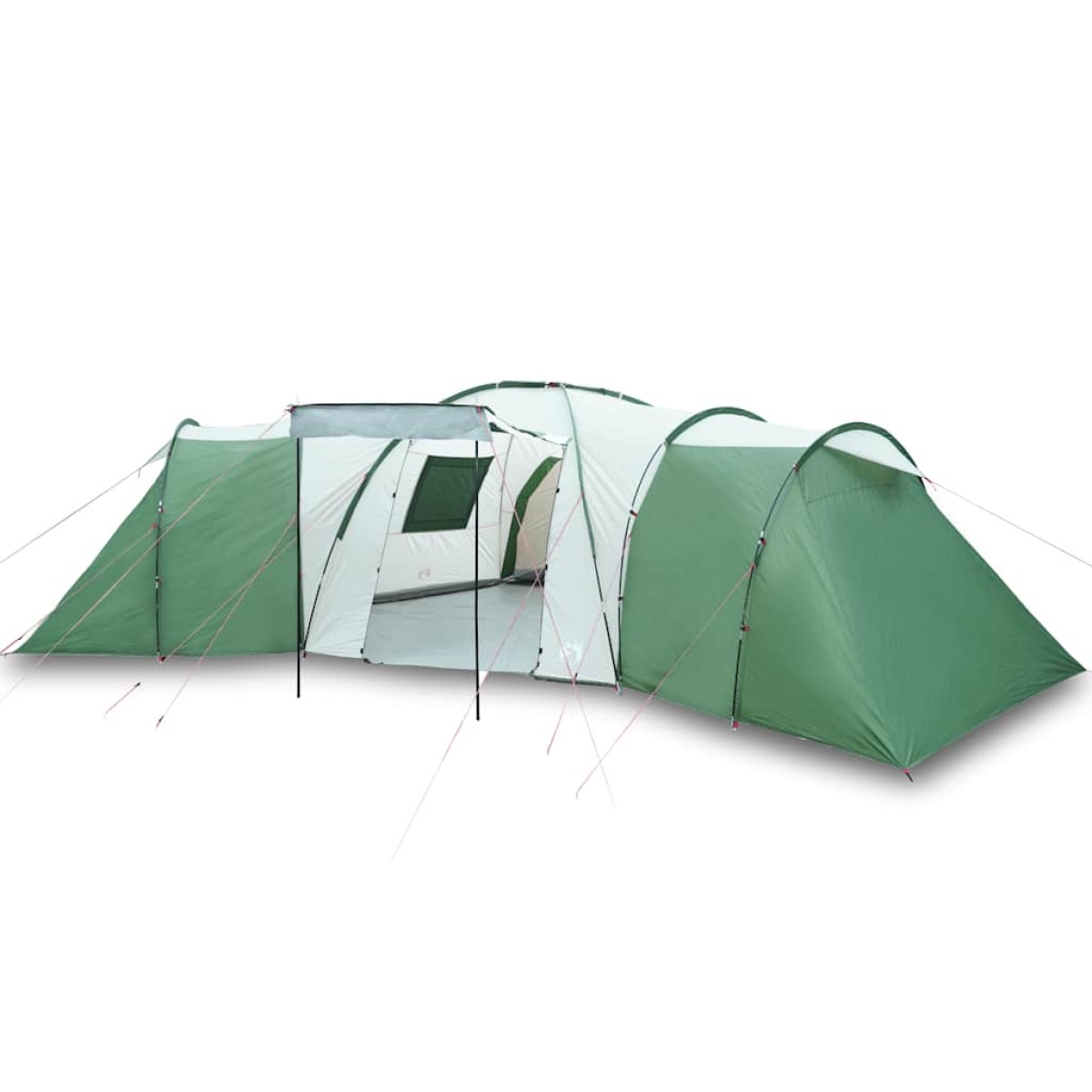 vidaXL Σκηνή Κάμπινγκ 12 Ατόμων Πράσινη 840x720x200 εκ. από Ταφτά 185T