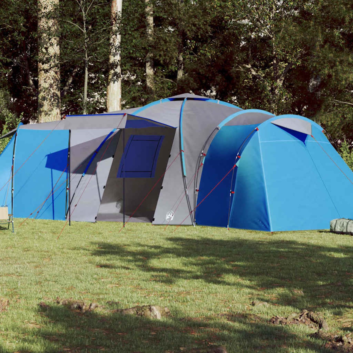 vidaXL Σκηνή Κάμπινγκ 12 Ατόμων Μπλε 840x720x200 εκ. από Ταφτά 185T
