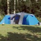 vidaXL Σκηνή Κάμπινγκ 12 Ατόμων Μπλε 840x720x200 εκ. από Ταφτά 185T