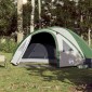 vidaXL Σκηνή Κάμπινγκ 4 Ατόμων Πράσινη 300x250x132 εκ. από Ταφτά 185T
