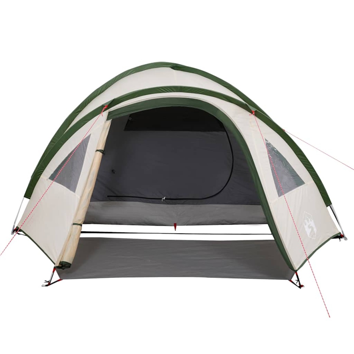 vidaXL Σκηνή Κάμπινγκ 4 Ατόμων Πράσινη 300x250x132 εκ. από Ταφτά 185T
