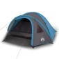 vidaXL Σκηνή Κάμπινγκ 4 Ατόμων Μπλε 300x250x132 εκ. από Ταφτά 185T