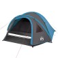 vidaXL Σκηνή Κάμπινγκ 4 Ατόμων Μπλε 300x250x132 εκ. από Ταφτά 185T
