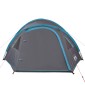 vidaXL Σκηνή Κάμπινγκ 4 Ατόμων Μπλε 300x250x132 εκ. από Ταφτά 185T