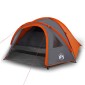 vidaXL Σκηνή Κάμπινγκ 4 Ατ. Γκρι/Πορτοκαλί 300x250x132 εκ. Ταφτάς 185T