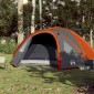 vidaXL Σκηνή Κάμπινγκ 4 Ατ. Γκρι/Πορτοκαλί 300x250x132 εκ. Ταφτάς 185T
