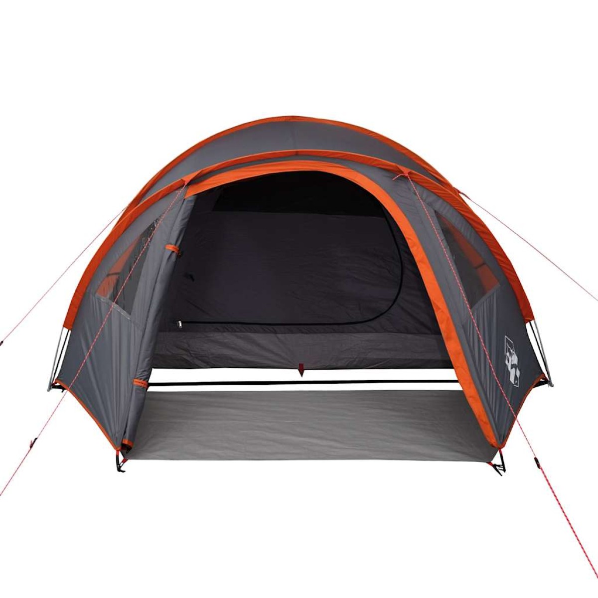 vidaXL Σκηνή Κάμπινγκ 4 Ατ. Γκρι/Πορτοκαλί 300x250x132 εκ. Ταφτάς 185T