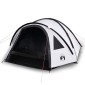 vidaXL Σκηνή Κάμπινγκ 4 Ατόμων Λευκή 300x250x132 εκ. από Ταφτά 185T