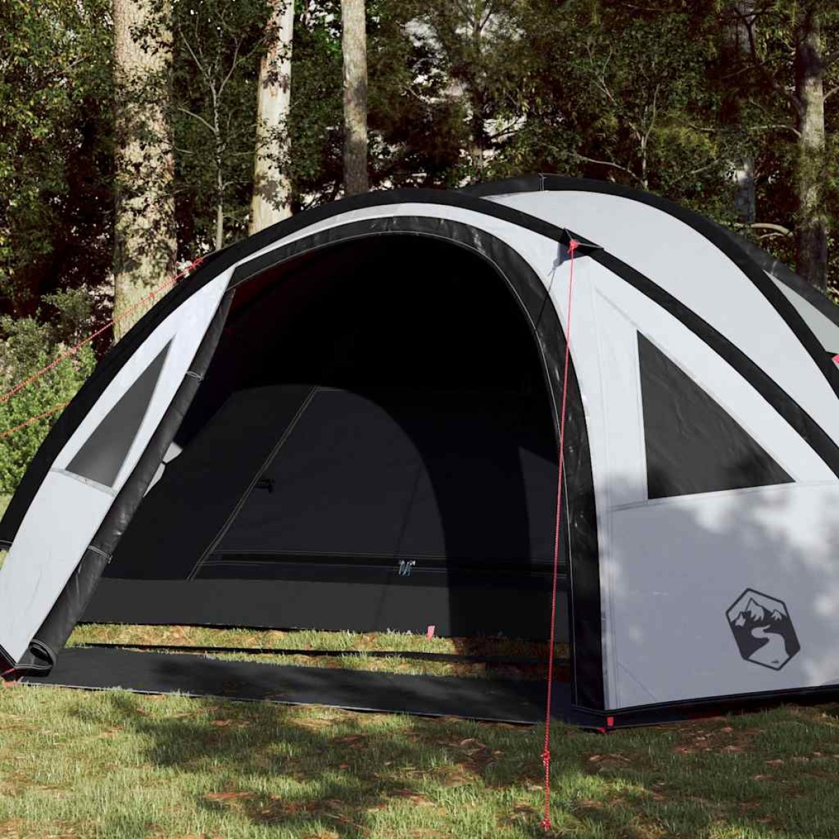 vidaXL Σκηνή Κάμπινγκ 4 Ατόμων Λευκή 300x250x132 εκ. από Ταφτά 185T