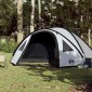 vidaXL Σκηνή Κάμπινγκ 4 Ατόμων Λευκή 300x250x132 εκ. από Ταφτά 185T