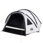 vidaXL Σκηνή Κάμπινγκ 4 Ατόμων Λευκή 300x250x132 εκ. από Ταφτά 185T